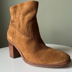 Lucky Jozelyn Block-Heel Slouch Booties Subtle slouching  western-inspired